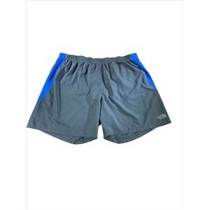 The North‎ Face XXL Men's Gray Blue Running Athletic Shorts Activewear